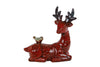 Skulptur Hirsch "Forest" L braun Keramik 15x6x14cm