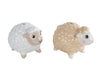 Spardose "Schaf" weiß/beige, 2er-Set, Keramik, 12x10x9cm