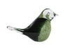 Sculptuur "Bird" groen glas 15x7x9,5cm