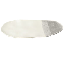 Schale Oval Gusta 41x20x2,5cm Steingut Grau