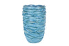 Vase "Fish" blau, Fiberglas, 29x29x45cm
