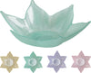 SCHALE GLASBLUME D22 H6CM 4 FARBEN SORTIERT