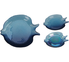 SCHALE GLAS FISCHFORM 24X20X3CM 2 ASSORTIERT