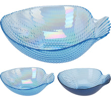 GLAS-SCHALE FISCHFORM 17X13X5,5CM 2 ASSORTIERT