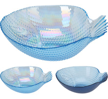 GLAS-SCHALE FISCHFORM 26X20X8,5CM 2 ASSORTIERT