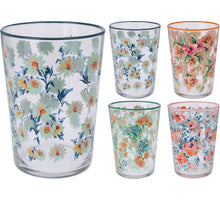 VASE/TRINKGLAS BLUMEN 510ML D8,8 H12CM 4 SORTIERT