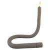 Kerze "Flex" grau glatt Silikon 41cm 1xAAA exkl. Batterie