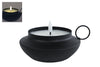 LED-Stimmungsleuchte "Blaker" schwarz, Kerzenform, 2xAA-Batterien, 13,5x13,5x6 cm