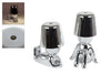 LED-Stimmungsleuchte "Elly" mit Touch-Funktion, silber, 2er-Set, Keramik/Kunststoff, 1x 3,7V AA-Batterie, 15x9,5x18,5cm
