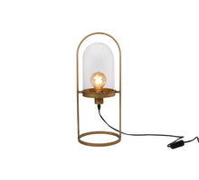 Spiegel ovaal  met lus goud metaal 19x40x1,4cm