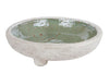 Vase "Nico" L grün/beige Steingut 16x15x38cm