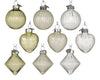 Weihnachtsanhänger aus klarem Glas, 9er-Set, 4,5 x 4,5 x 5,5 cm