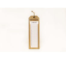 Kalender burned wood 12,5x38,5 cm