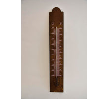 Thermometer rosti metaal L 10x2,5x60cm