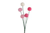 Dekorationsblume "Ball" 5x creme/rosa/fuchsia Filz 7x7x33cm