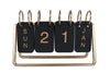 Tischkalender "Date" schwarz/goldfarbenes Metall 18x6x12,5cm