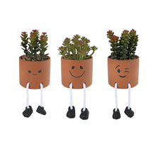 Blumentopf „Meile mit Pflanze Terra 3 verschiedene Steingut 8,5 x 8,5 x 13 cm“