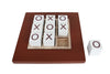Tic Tac Toe "O/X" creme/bruin hout 20x20x4cm