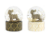 Sneeuwbol "Cairn Terrier" S glinster goud/zwart 2 assortie polystone 7x7x9,5cm