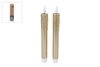 LED-Kerze "Tearful" R/C gold s2 2xAAAex/1xC2032in 2,2x2,2x21cm