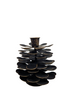 Kerzenhalter "Pinecone" L, schwarz, Metall, 11x11x12cm