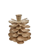 Kerzenhalter "Pinecone" L beige Metall 11x11x12cm