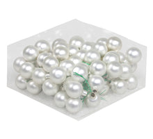 cb. 72 glasballen/draht zilver matt 30mm