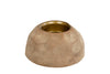Teelicht "Tiffany" gold/cremefarbenes Metall 9x9x4,5xm