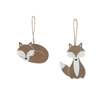 Ornament Fuchs braun 2 sortiert - l5xb0,5xh8,5cm