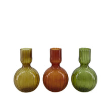 Vase Glas 10x10x16,5cm 3 Grüner Mix