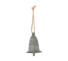 Glocke Zink mit Aufhänger 10x10x12,5cm Dunkelgrau