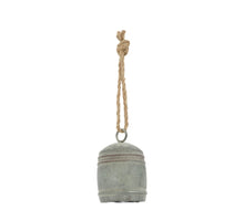Glocke Zink mit Aufhänger 7,5x7,5x12cm Dunkelgrau