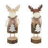 Figur Reh aus Holz 5x4x14cm Braun/Natur gemischt