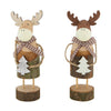 Figur Reh Holz 6,7x5x18cm Braun/Natur gemischt