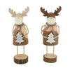 Figur Reh aus Holz 10,5x7x28cm Braun/Natur gemischt