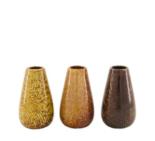Vase Keramik 6x6x12cm 3 Gemischt braun