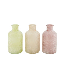 Glasflasche 7x7x13cm 3 Gemischt rosa