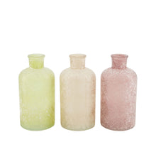 Glasflasche 8x8x16cm 3 Gemischt rosa