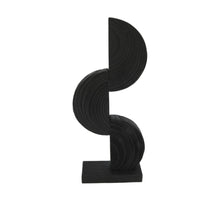 Statue paulownia Holz auf Füßen 17x7.5x38cm Schwarz