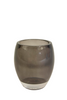 Teelichthalter (schweres, dickes Glas) H10 D7cm anthrazit