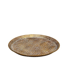 Tablett rund Metall 58x58x4cm Gold