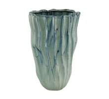 Vase Keramik 19x19x31cm Blau