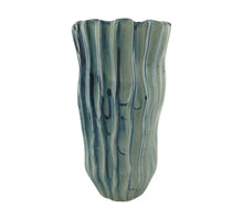 Vase Keramik 23x23x43cm Blau