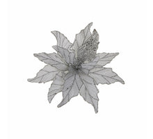 Clip-Weihnachtsstern silber glitter - d30cm