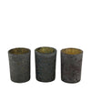 Teelichthalter Glas 6x6x8cm 3 Gemischt