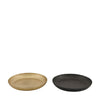 Runde Metallplatte 15x15x3cm, gemischt Schwarz/Gold