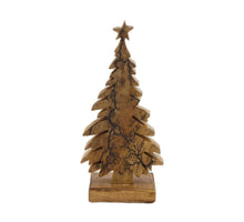Baum Mangoholz 10x6x22cm Natur/Schwarz