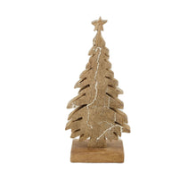 Baum Mangoholz 11x6x22cm Natur/Weiß