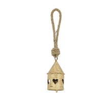 Glocke Metall 5x5x11cm Natur