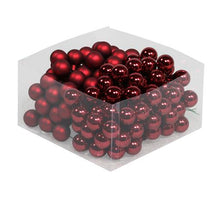 cb. 144 glasballen/draht dunkelrot kombi 25mm